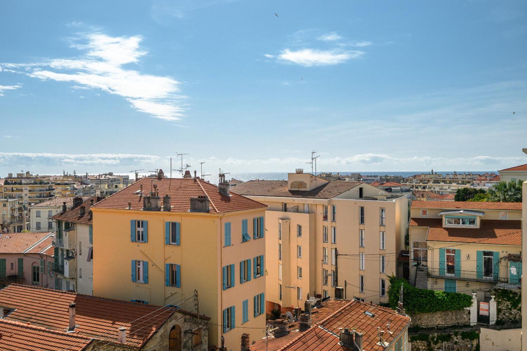 'L'Alicante Proche' Gare, Terrasse, Vue Mer Menton Exteriör bild
