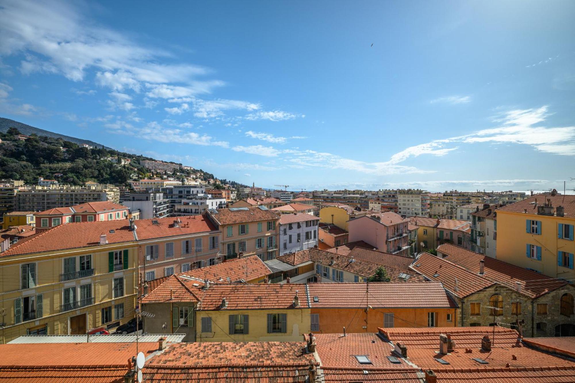 'L'Alicante Proche' Gare, Terrasse, Vue Mer Menton Exteriör bild