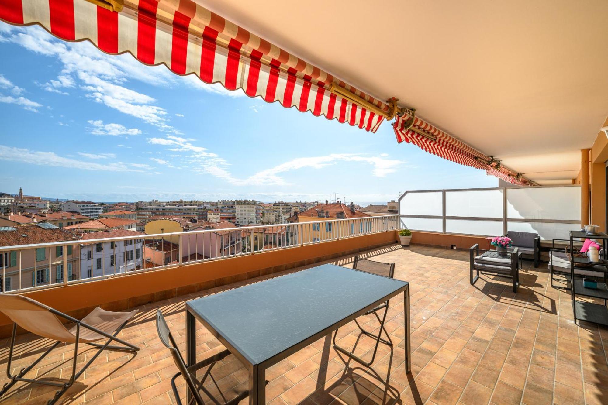'L'Alicante Proche' Gare, Terrasse, Vue Mer Menton Exteriör bild